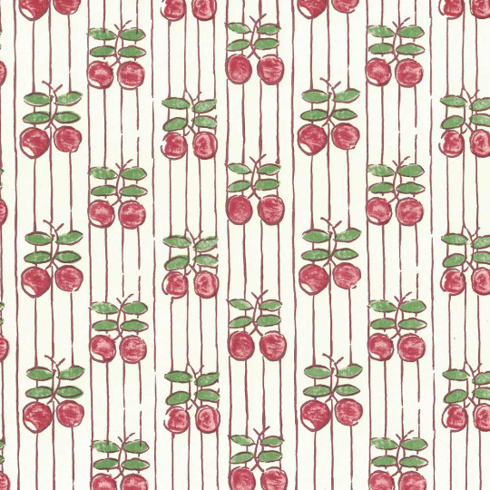 Red Plums Stamped Italian Print Paper ~ Rossi Italy